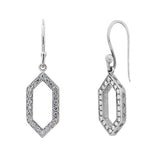 GRAPHITE DROP DIAMOND EARRINGS IN WHITE GOLD - EARRINGS