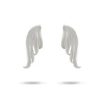 MATTE PEGASUS EARRINGS SMALL IN STERLING SILVER - EARRINGS