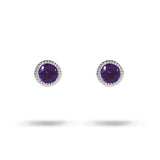 VICTORIA AMETHYST EARRINGS IN WHITE GOLD - EARRINGS