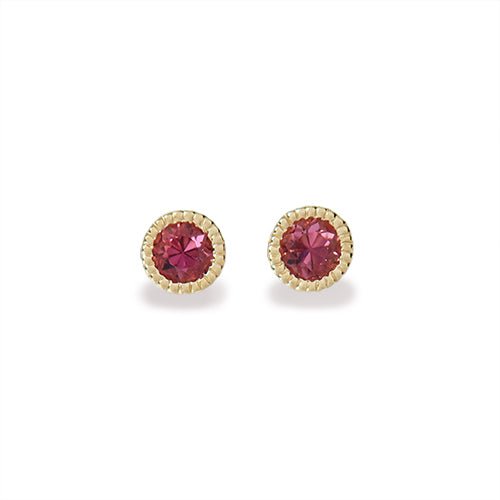 Pink tourmaline sale earring studs