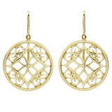 FILIGREE LARGE DROP EARRINGS IN YELLOW GOLD - EARRINGS