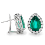 PEAR CUT EMERALD STUDS -