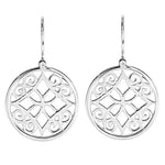 FILIGREE LARGE DROP EARRINGS IN STERLING SILVER - EARRINGS
