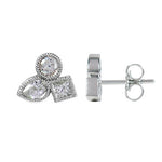 BOUQUET DIAMOND EARRINGS IN WHITE GOLD - EARRINGS