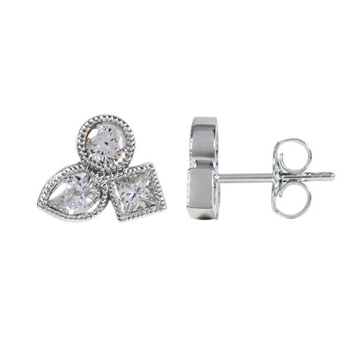 BOUQUET DIAMOND EARRINGS IN WHITE GOLD - EARRINGS