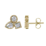 BOUQUET DIAMOND EARRINGS IN YELLOW GOLD - EARRINGS