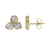 BOUQUET DIAMOND EARRINGS IN YELLOW GOLD - EARRINGS