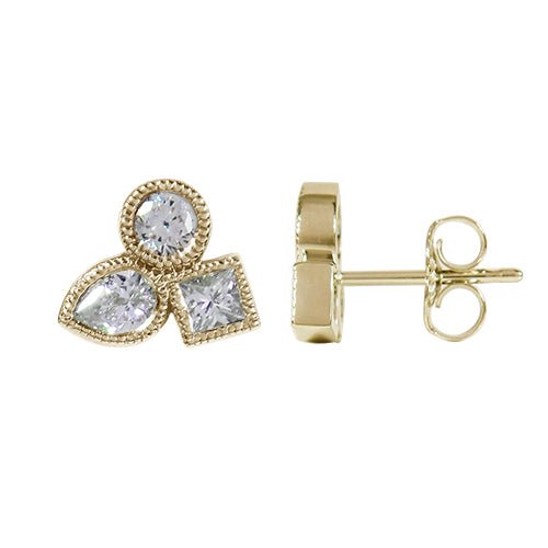 BOUQUET DIAMOND EARRINGS IN YELLOW GOLD - EARRINGS