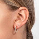 INSIDE OUT HOOPS MEDIUM IN ROSE GOLD - EARRINGS