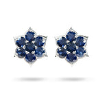 TULIPA BLUE SAPPHIRE STUD EARRINGS - EARRINGS