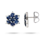 TULIPA BLUE SAPPHIRE STUD EARRINGS - EARRINGS