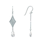 HARLEQUIN MOONSTONE EARRINGS IN STERLING SILVER - EARRINGS