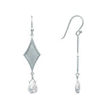 HARLEQUIN MOONSTONE EARRINGS IN STERLING SILVER - EARRINGS