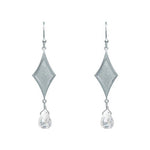 HARLEQUIN MOONSTONE EARRINGS IN STERLING SILVER - EARRINGS