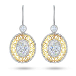 OVAL DIAMOND EARRINGS -