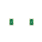 BLOSSOM STUD EMERALD EARRINGS IN YELLOW GOLD - EARRINGS