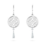 FILIGREE MEDIUM TASSEL DROP EARRINGS IN STERLING SILVER - EARRINGS