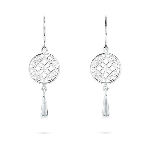 SMALL FILIGREE TASSEL DROP EARRINGS IN STERLING SILVER - EARRINGS