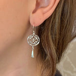 FILIGREE MEDIUM TASSEL DROP EARRINGS IN STERLING SILVER - EARRINGS