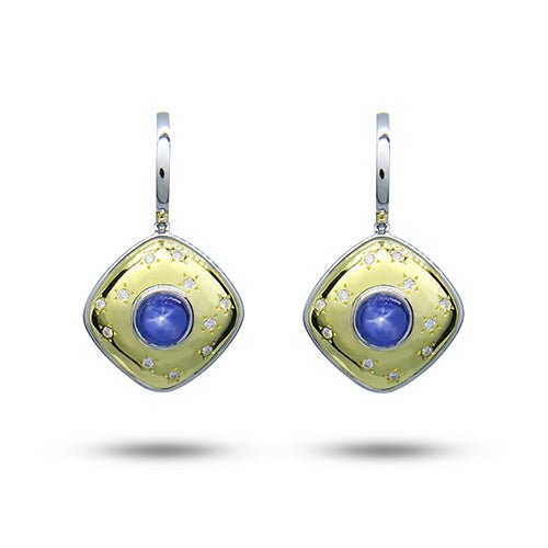 STAR SAPPHIRE EARRINGS -