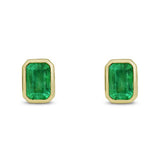 EMERALD STUD EARRINGS IN 18 KARAT GOLD - EARRINGS