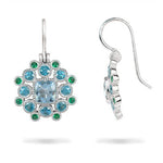 MARIGOLD AQUAMARINE & EMERALD EARRINGS - EARRINGS