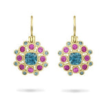 MARIGOLD BLUE ZIRCON & PINK SAPPHIRE EARRINGS - EARRINGS