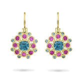 MARIGOLD BLUE ZIRCON & PINK SAPPHIRE EARRINGS - EARRINGS