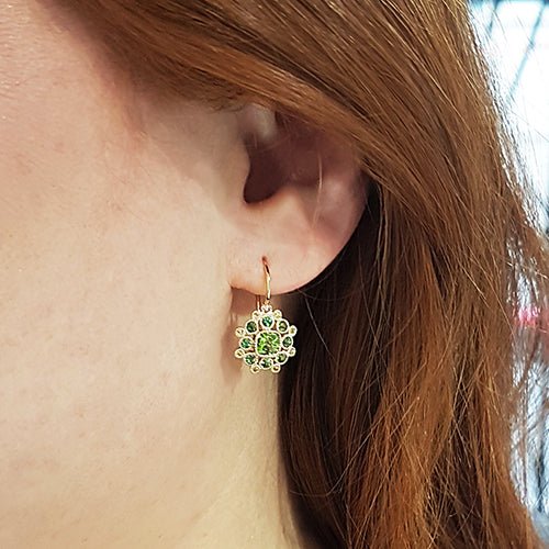 MARIGOLD PERIDOT, GREEN TOURMALINE & YELLOW SAPPHIRE EARRINGS - EARRINGS
