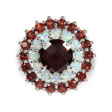 ROSE CUT GARNET WITH OPAL RING - ALL RINGS