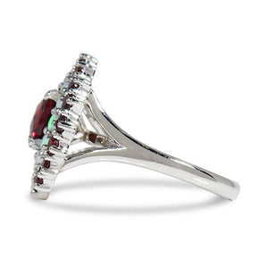 ROSE CUT GARNET WITH OPAL RING - ALL RINGS