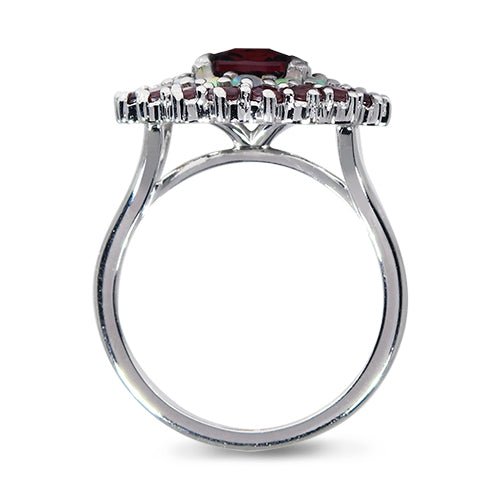ROSE CUT GARNET WITH OPAL RING - ALL RINGS