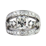 CUSHION AND PRINCESS CUT RING - ANNIVERSARY & CELEBRATION RINGS