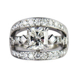 CUSHION AND PRINCESS CUT RING - ANNIVERSARY & CELEBRATION RINGS