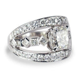 CUSHION AND PRINCESS CUT RING - ANNIVERSARY & CELEBRATION RINGS