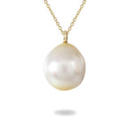 SOUTH SEA BAROQUE PEARL PENDANT IN YELLOW GOLD - NECKLACES
