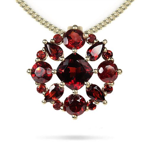 ARGYLE GARNET ENHANCER IN YELLOW GOLD - NECKLACES