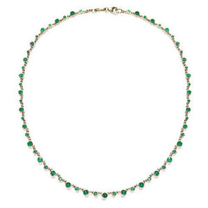 EMERALD COLLAR NECKLACE IN YELLOW GOLD - NECKLACES