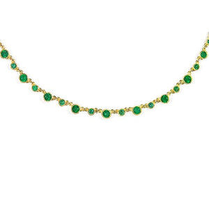 EMERALD COLLAR NECKLACE IN YELLOW GOLD - NECKLACES