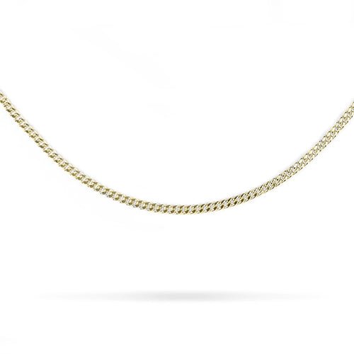 FINE CURB CHAIN NECKLACE IN YELLOW GOLD - NECKLACES