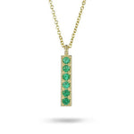 JUBILEE PENDANT NECKLACE IN YELLOW GOLD WITH EMERALDS - NECKLACES