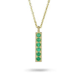 JUBILEE PENDANT NECKLACE IN YELLOW GOLD WITH EMERALDS - NECKLACES