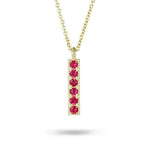 JUBILEE PENDANT NECKLACE IN YELLOW GOLD WITH RUBIES - NECKLACES