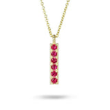 JUBILEE PENDANT NECKLACE IN YELLOW GOLD WITH RUBIES - NECKLACES