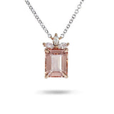 BOW PENDANT WITH MORGANITE - NECKLACES
