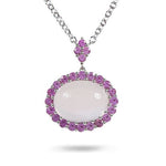ROSE QUARTZ PINK SAPPHIRE NECKLACE - NECKLACES
