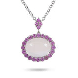 ROSE QUARTZ PINK SAPPHIRE NECKLACE - NECKLACES