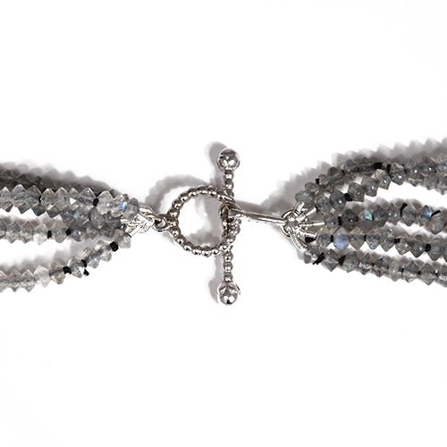 5 STRANDS LABRADORITE NECKLACE - NECKLACES