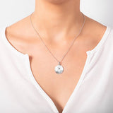 HAMMERED SMALL DISC PENDANT IN STERLING SILVER - NECKLACES