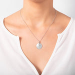STARBURST DIAMOND PENDANT IN MATTE WHITE GOLD - NECKLACES